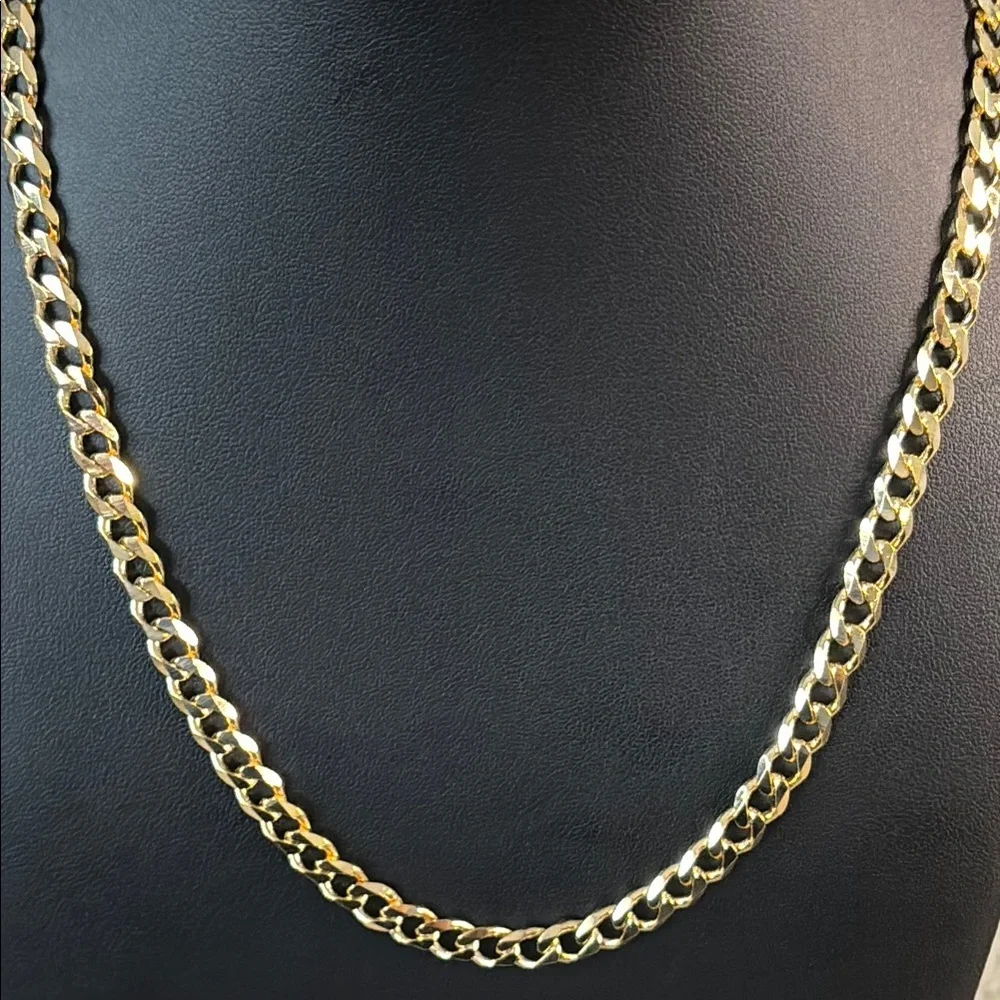 ❤️‍🔥 18k gold filled 7mm Cuban link necklace chain 20”